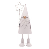 LED White Santa with Star - Medium