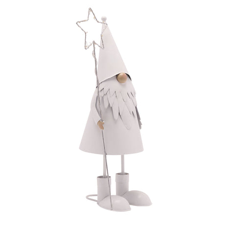 LED White Santa with Star - Medium