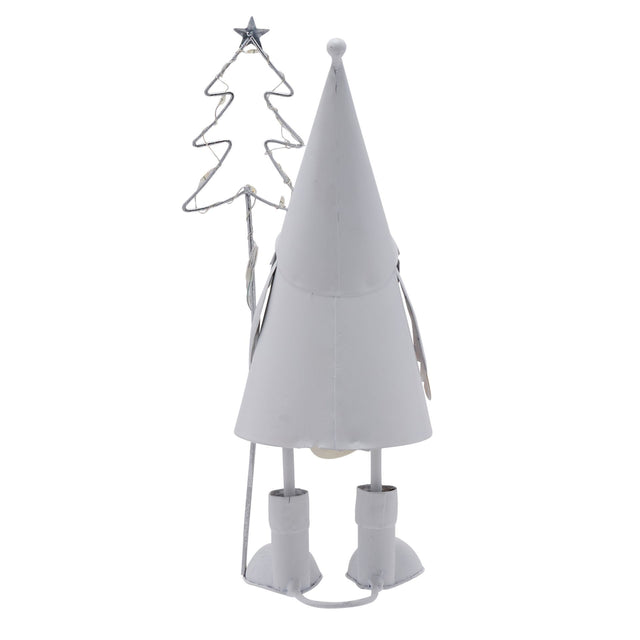 LED White Santa with Star - Small