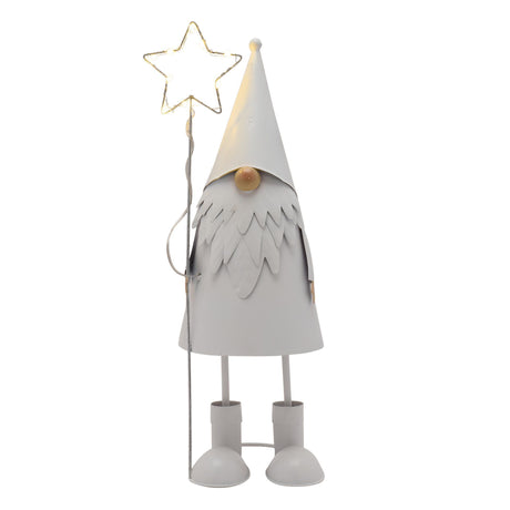 LED White Santa with Star - Large