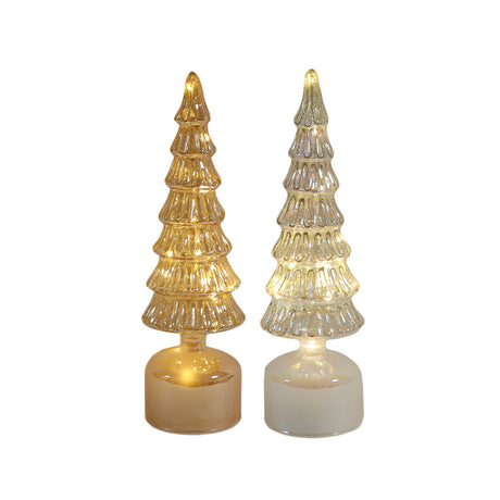 LED Gold Rotating Tree - 33cm