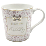 Floral Happy Birthday Mug