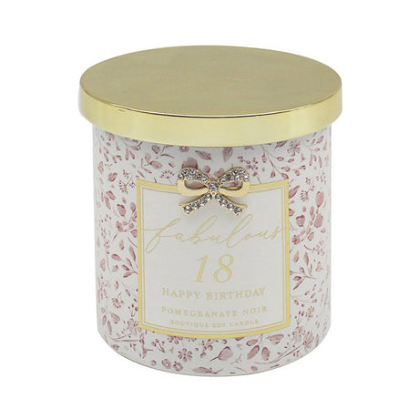 Floral Fabulous 18th Birthday Candle