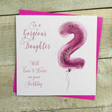 Daughter 2nd Birthday Card