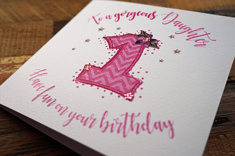 Daughter 1st Birthday Card
