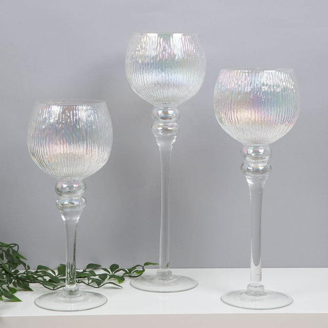 Set of 3 Goblet Candle Holders