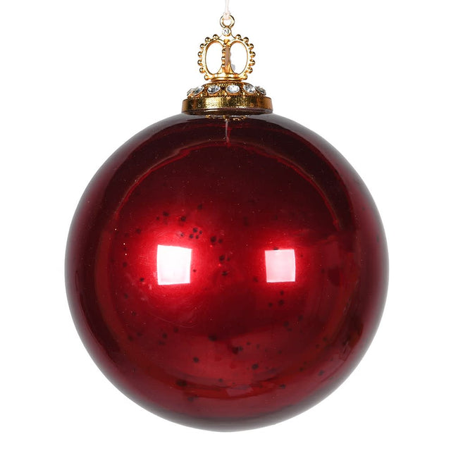 Crimson Crown Glass Bauble
