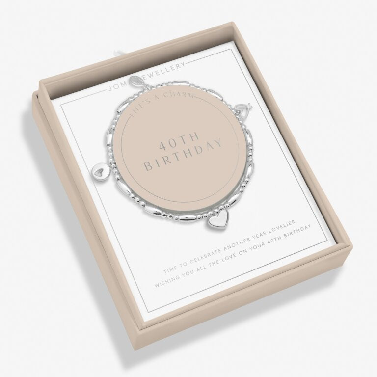 Joma Lifes a Charm 40th Birthday Boxed Bracelet