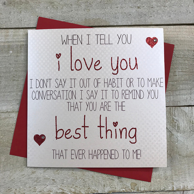 WC I Love You Valentines Card