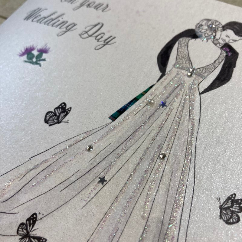 WC Wedding Dress Thistle Card