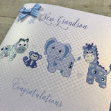 New Grandson Blue Toys Card