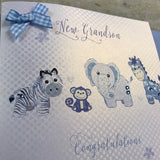 New Grandson Blue Toys Card