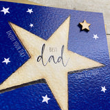 WC Dad Blue Star Birthday Card