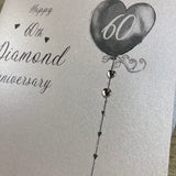 60th Anniversary Heart Balloon Card