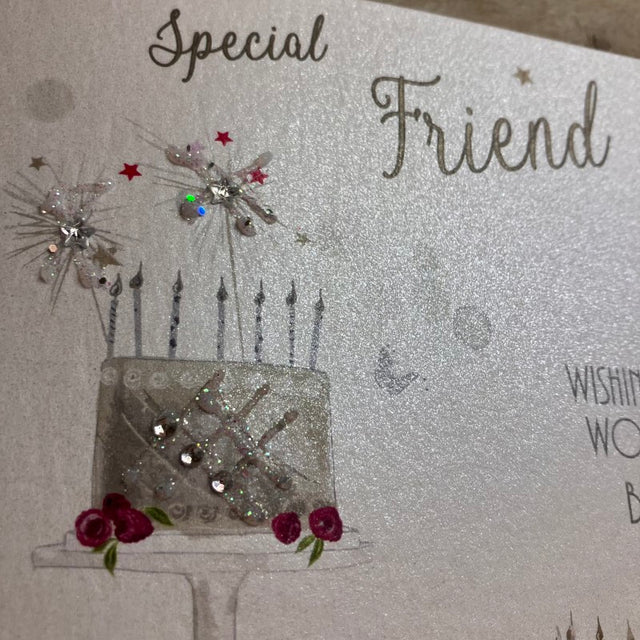 Special Friend Pressies & Cake Birthday Card