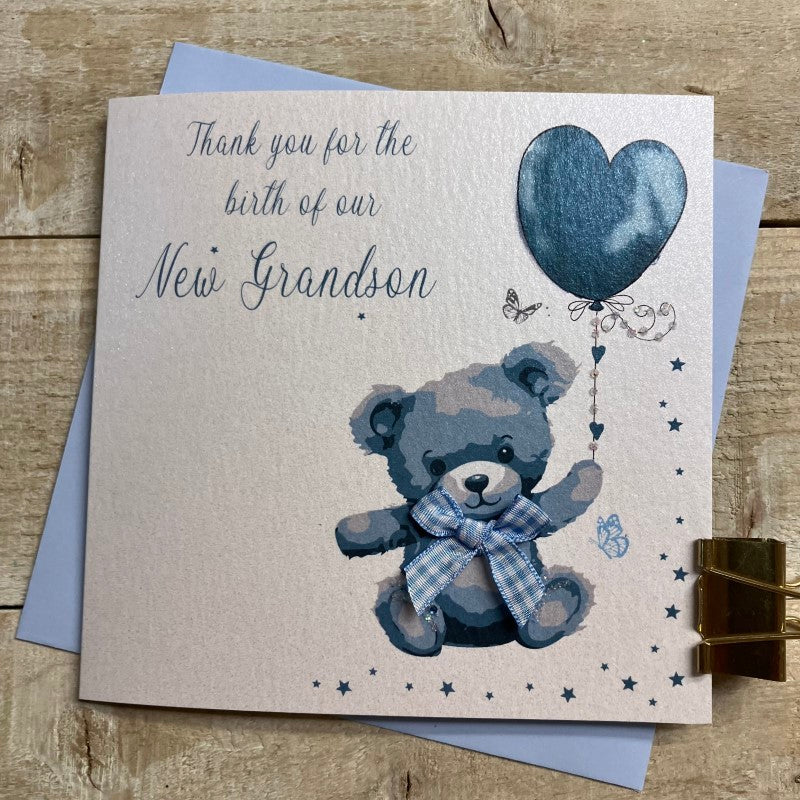 Handgefertigte Babykarte "Thank You For Our New Granddaughter" - 16x16 Cm, Mit Umschlag, Personalisierbar