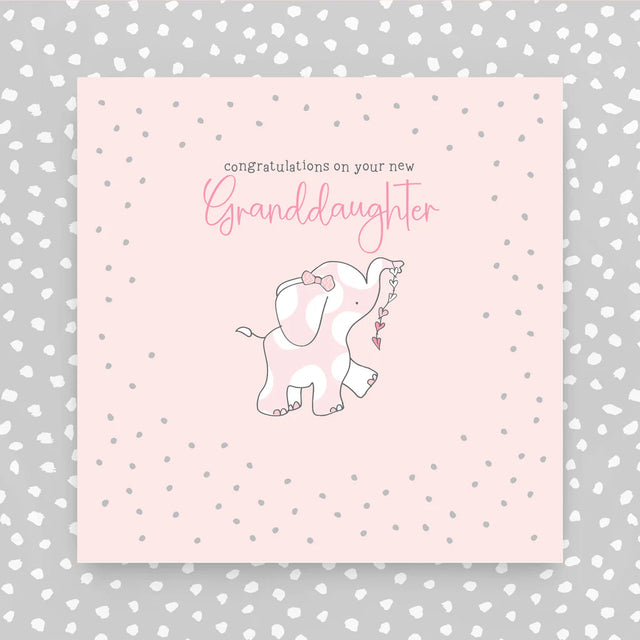 On Your New Granddaughter Elephant Card