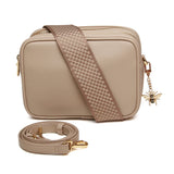 Alice Wheeler Soho Double Zip Crossbody Bag - Stone