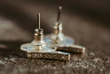 Miss Dee Gold Earrings with Crystals Edges