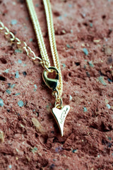 Miss Dee Gold Necklace with Top CZ Heart