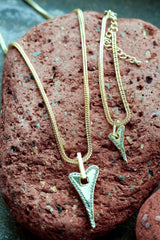 Miss Dee Gold Necklace with Top CZ Heart