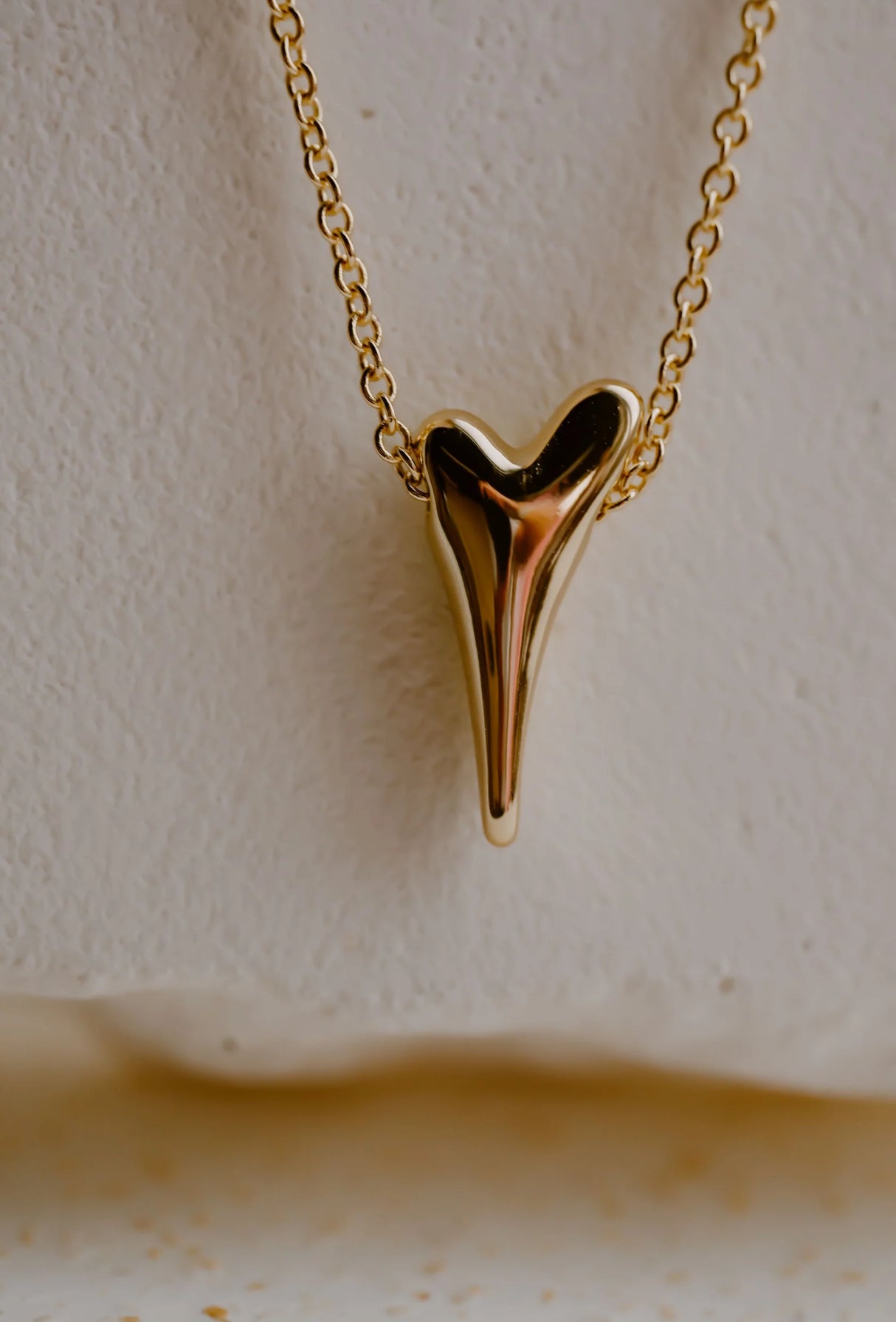 Miss Dee Gold Necklace with Bubble Heart