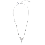 Miss Dee Silver Necklace with Crystal Heart & Chain
