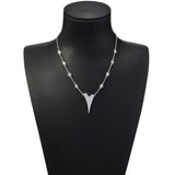 Miss Dee Silver Necklace with Crystal Heart & Chain