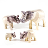 Brushed Silver Elephant Trunk Up Large 10cm