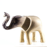 Brushed Silver Elephant Trunk Up XL 14cm