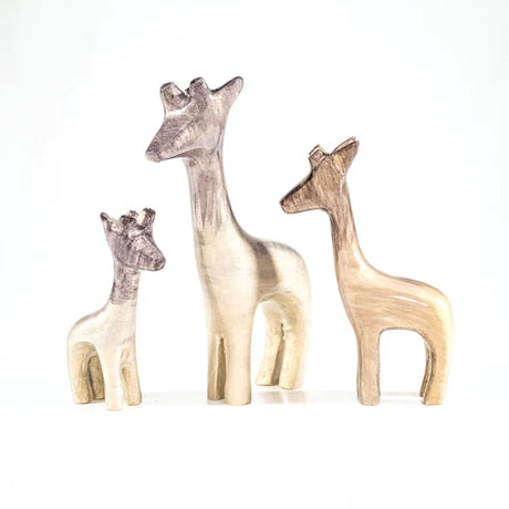 Brushed Silver Giraffe 15cm Large