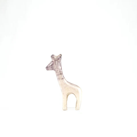 Brushed Silver Giraffe 9cm Small