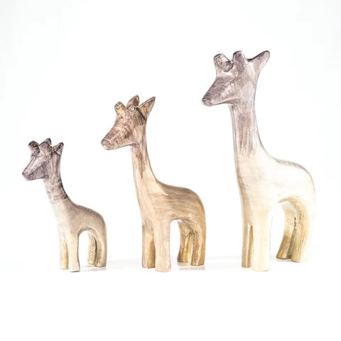 Brushed Silver Giraffe 9cm Small