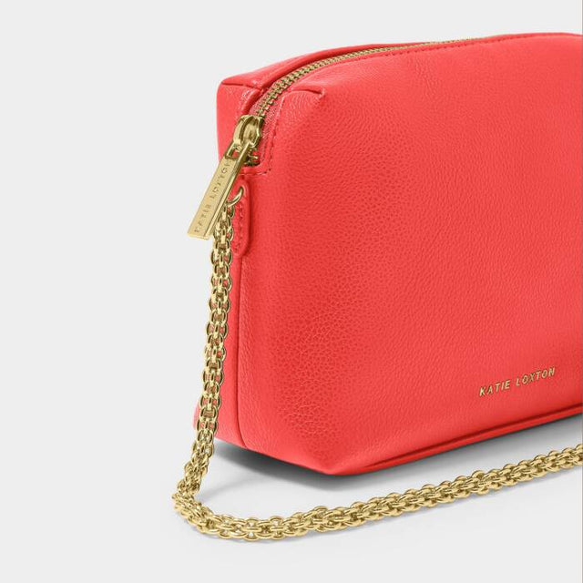 Katie Loxton Margot Chain Crossbody Bag - Coral