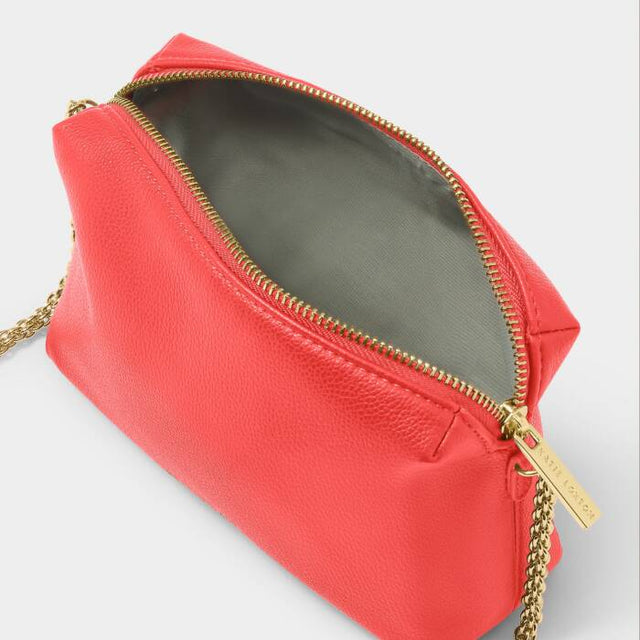 Katie Loxton Margot Chain Crossbody Bag - Coral