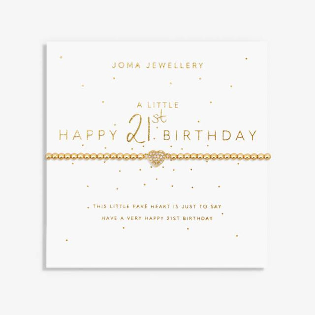 Joma A Little Happy 21st Birthday Bracelet - Gold