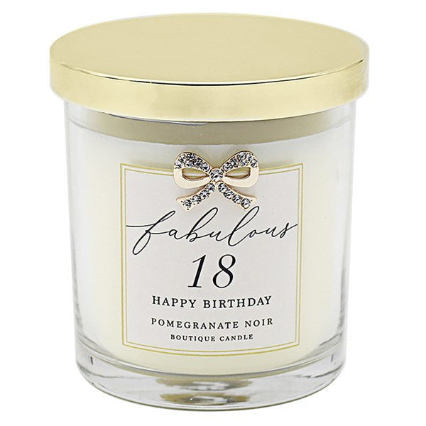Fabulous 18th Birthday Pomegranite Noir Boxed Candle