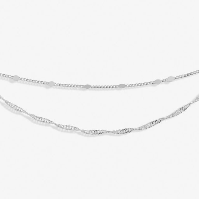 Joma Layered Twist Silver Anklet
