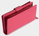 Saddler Leather Holly Multi Section Purse - Fushia