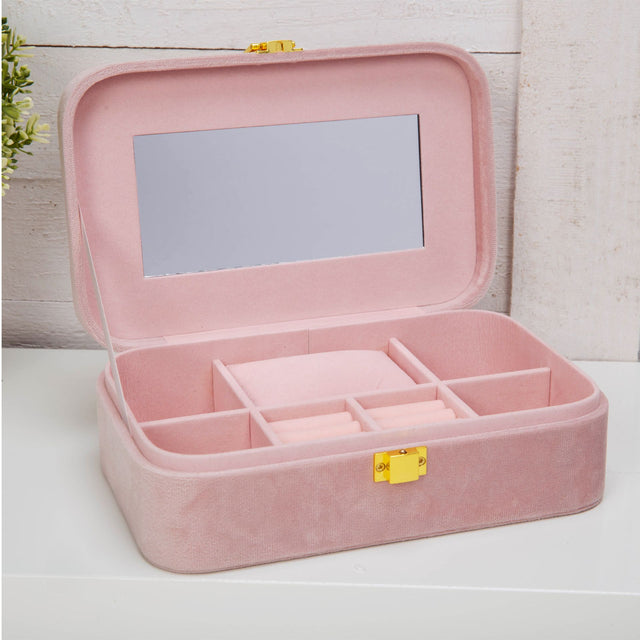 Pink Velvet Mother Of the Bride Box Jewellery