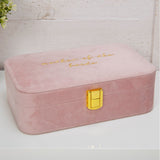 Pink Velvet Mother Of the Bride Box Jewellery