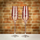 Dartington Celebrate Ruby Flutes - Set Of 2