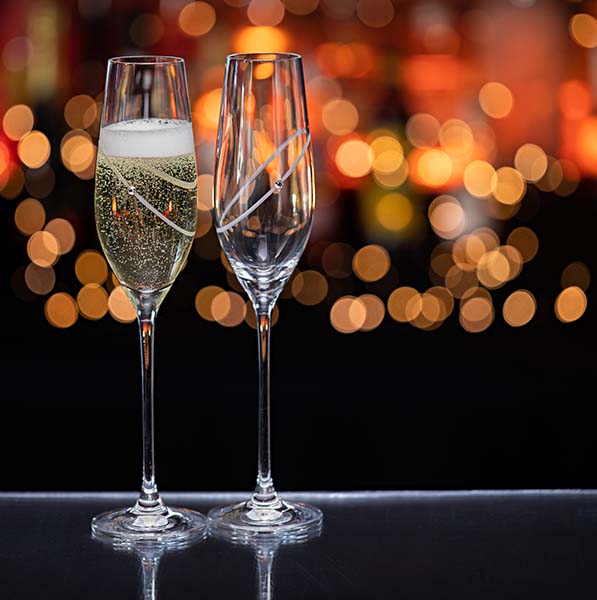 Dartington Celebrate Clear Flutes - Set Of 2
