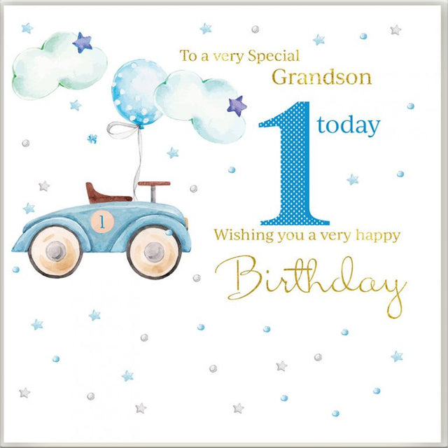 Grandson 1st Birthday Card