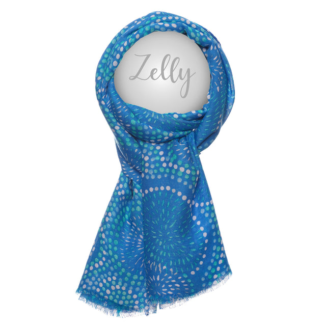 Flower Bomb Scarf - Blue