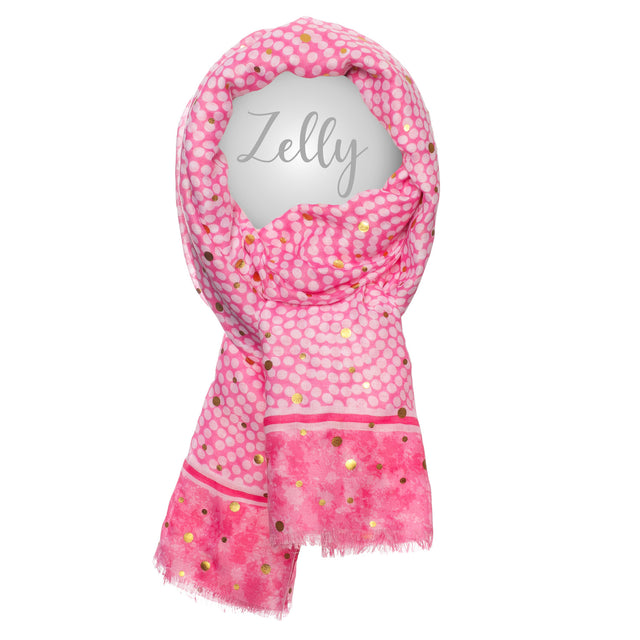 Metalic Spots Scarf - Hot Pink