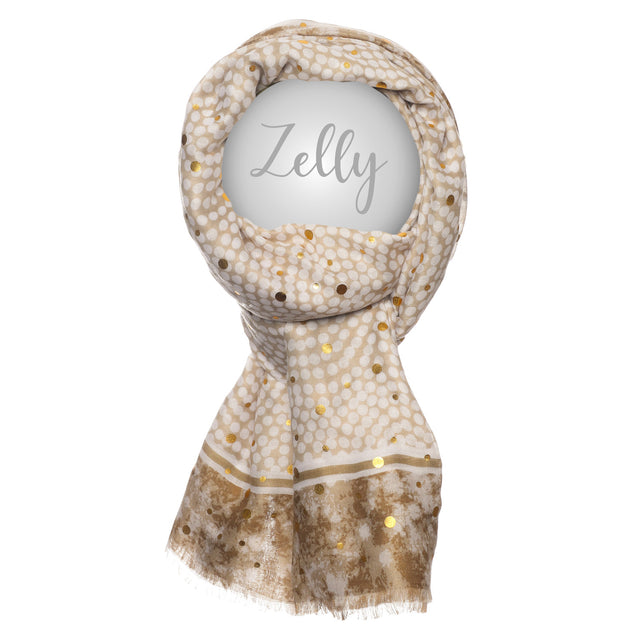 Metalic Spots Scarf - Taupe