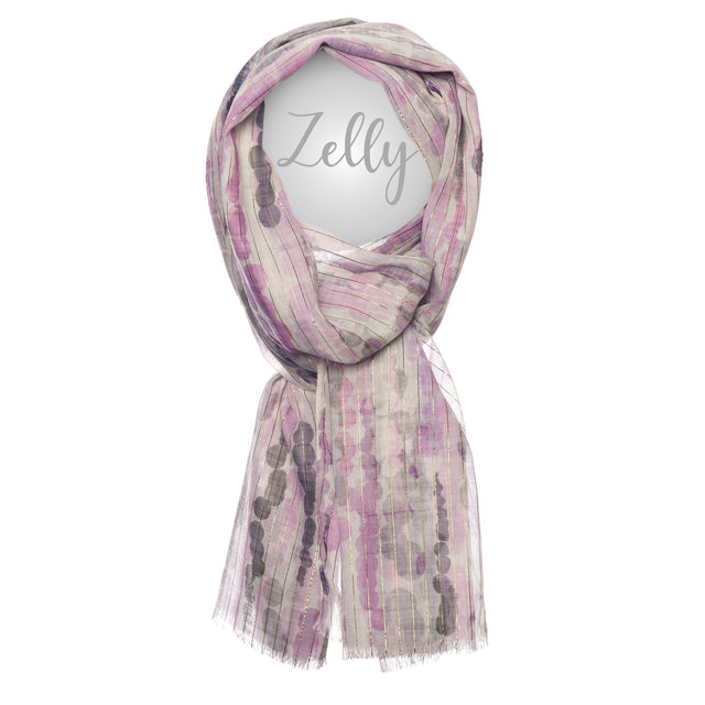 Metalic Thread Scarf - Lilac