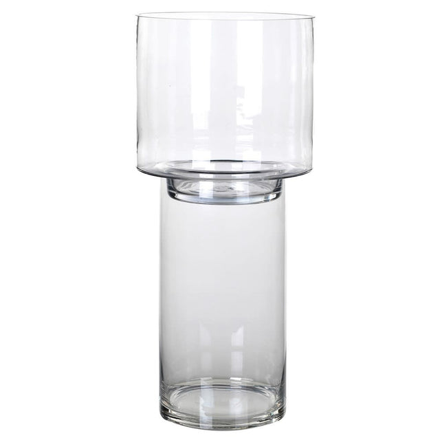 2 Piece Large Glass Hurricane