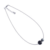 Frost Aura Ball Necklace - Black/Grey